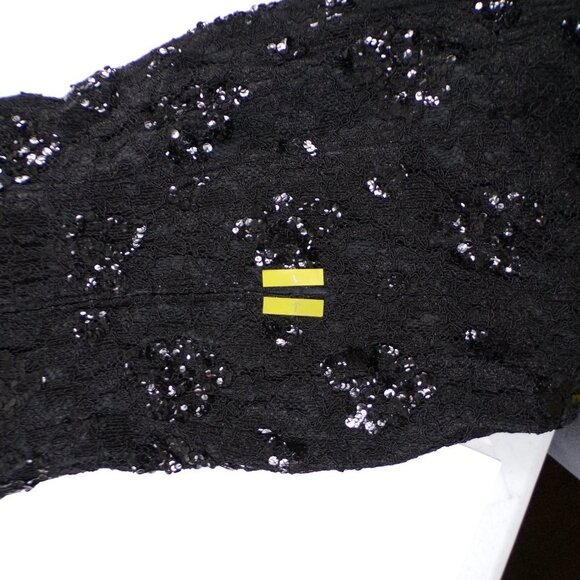 Vintage 70's/80's Cache Sequin Cocktail Dress Off Shoulder Satin Bow Sz 6 #792 - Picture 12 of 12